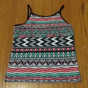 Tribe patterned tank top